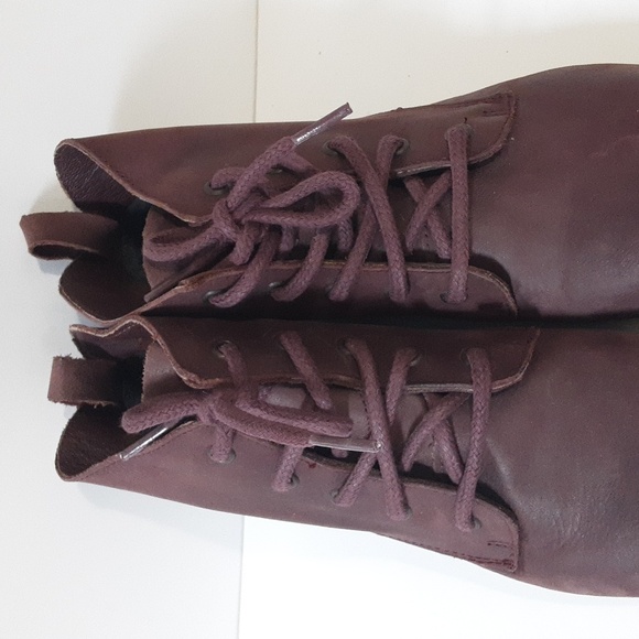 Steve Madden ankle boots women 9.5M Lace-up Chelsea burgendy Y2k Festival Casual - Picture 4 of 13